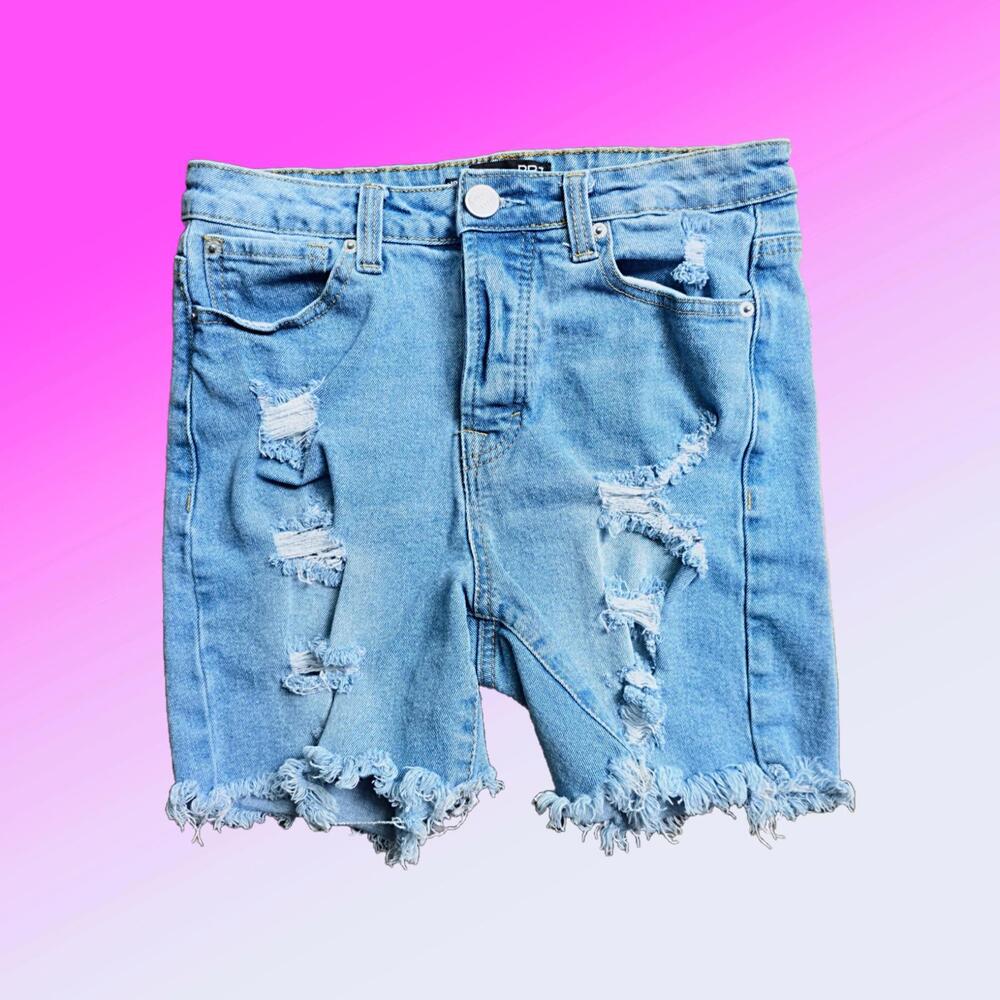 Boom Boom Jeans Women's Distressed Denim Bermuda Shorts